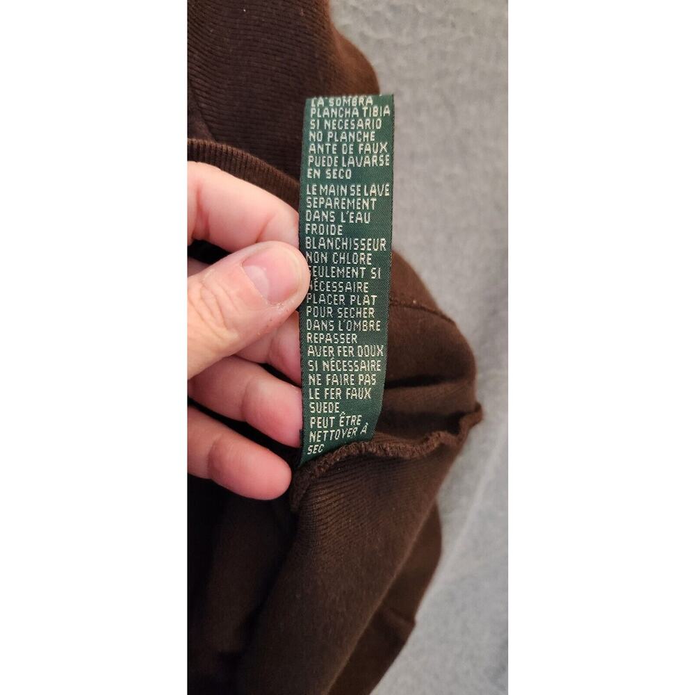Lauren Ralph Lauren Womens Sz SP‎ Dark Brown Faux Suede Equestrian Zip Up Jacket - Picture 10 of 10